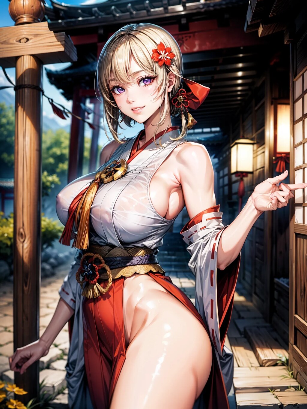 Foreign childhood friend is a priestess