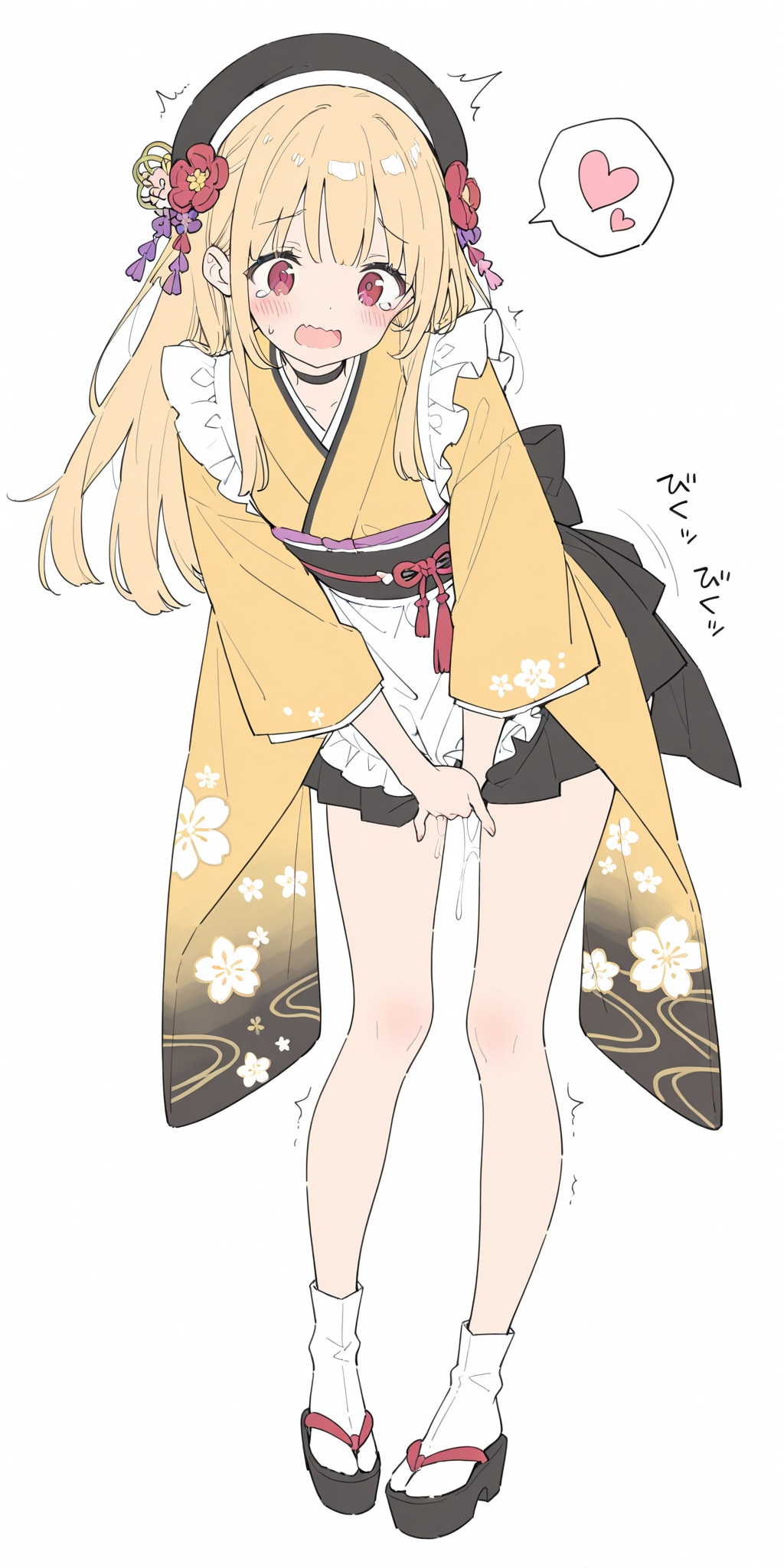 おしがま着物メイドちゃん | の人気AIイラスト・グラビア