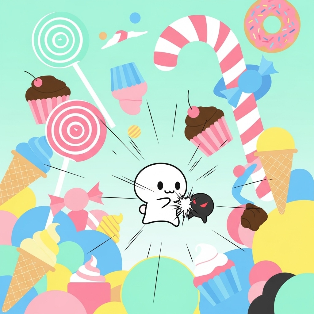 お菓子を悪の手から守る謎のヒーロー | の人気AIイラスト・グラビア