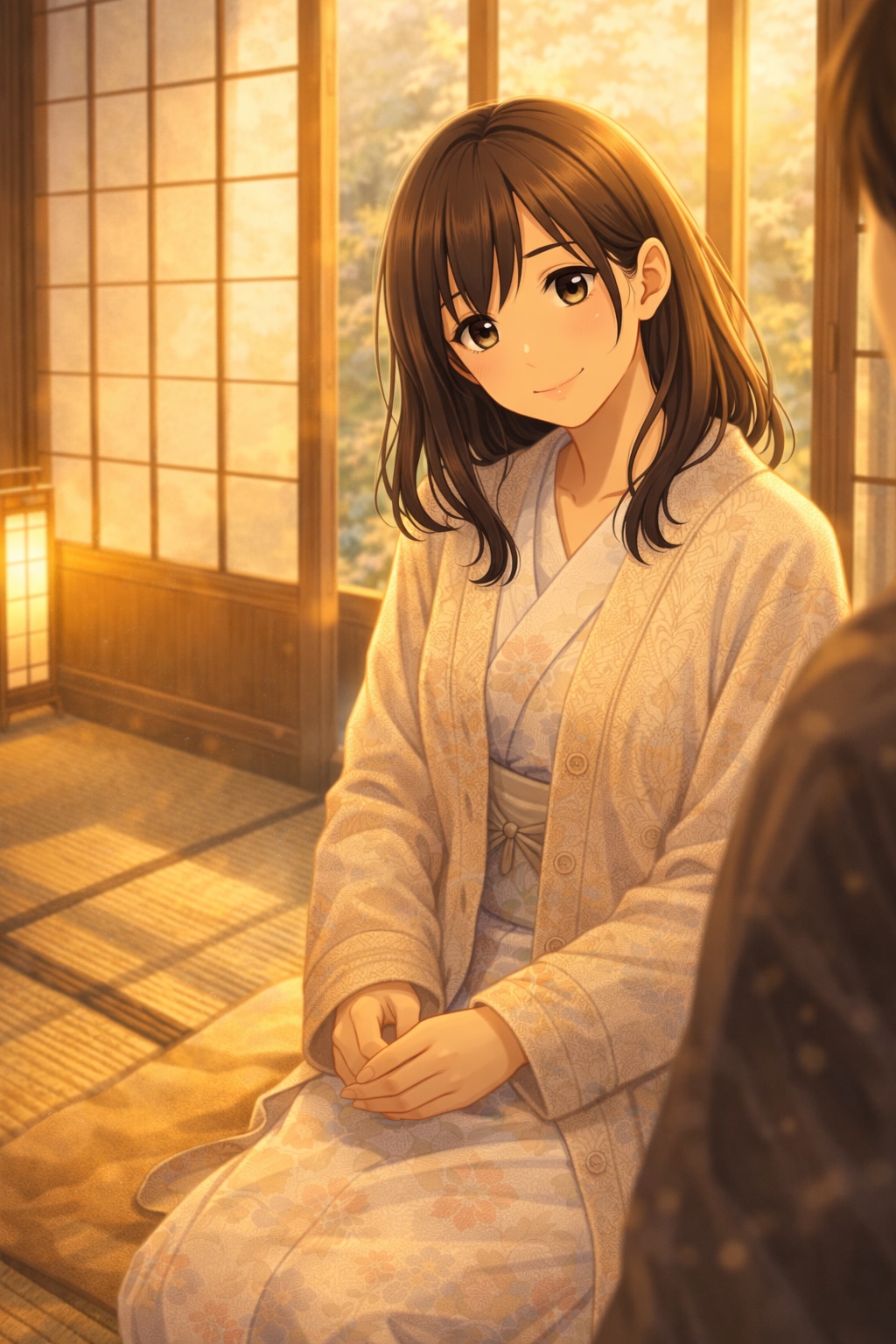 冬灯りの温泉宿で、君と過ごす静かな時間