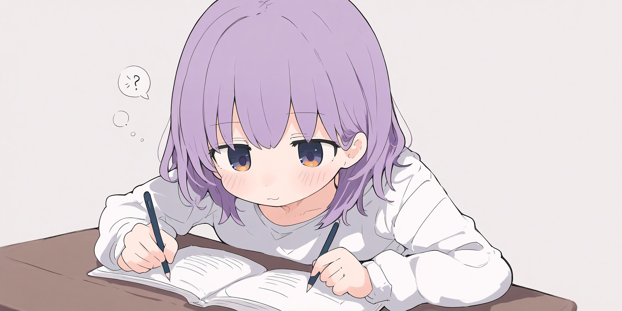 2つのペンで効率化をはかる子