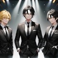 黒髪短髪黒スーツ☆男性アイドルグループ！！（12枚） 12枚目