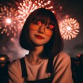 眼鏡女子 楓の打ち上げ花火 4枚目