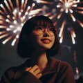 眼鏡女子 楓の打ち上げ花火 2枚目
