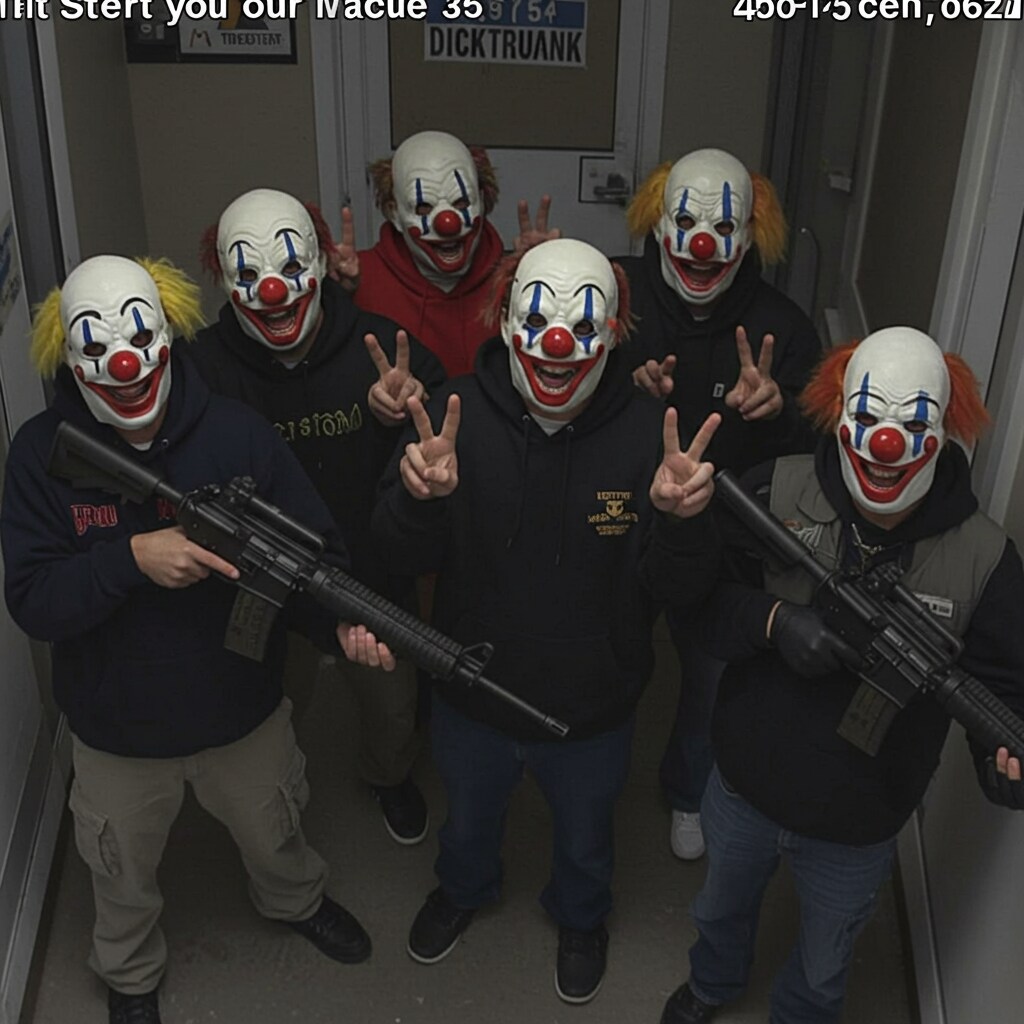 防犯カメラに向かってピース