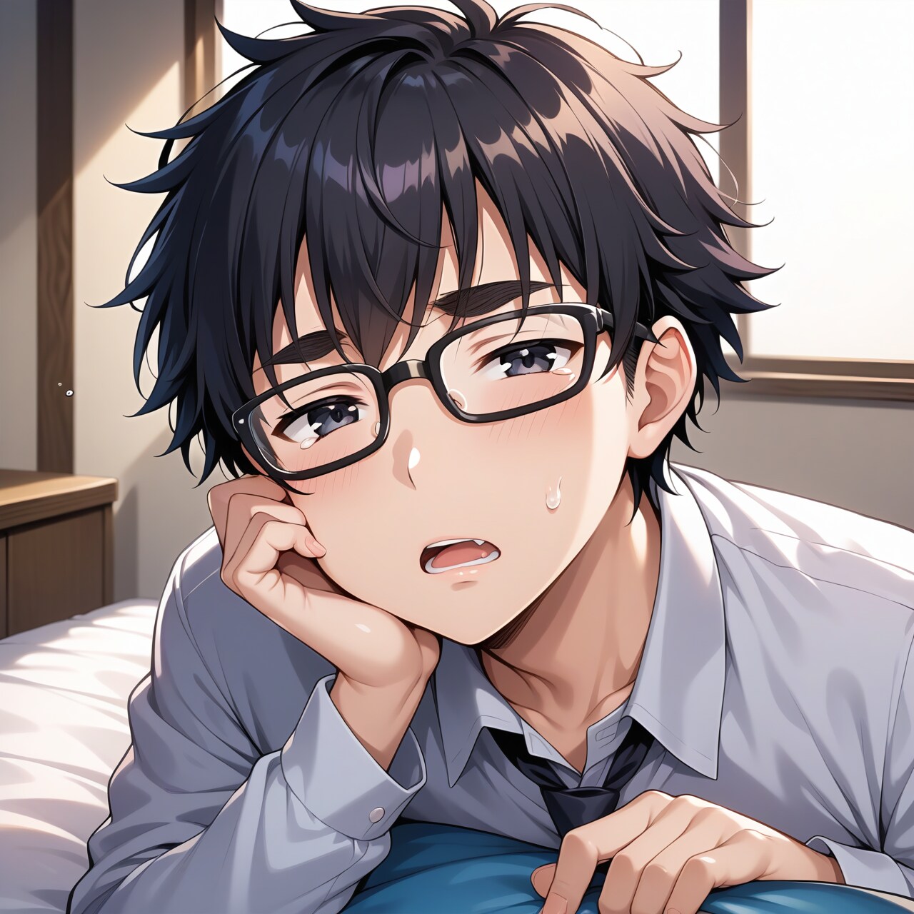 スーツのまま倒れてしまったおっさん | の人気AIイラスト・グラビア