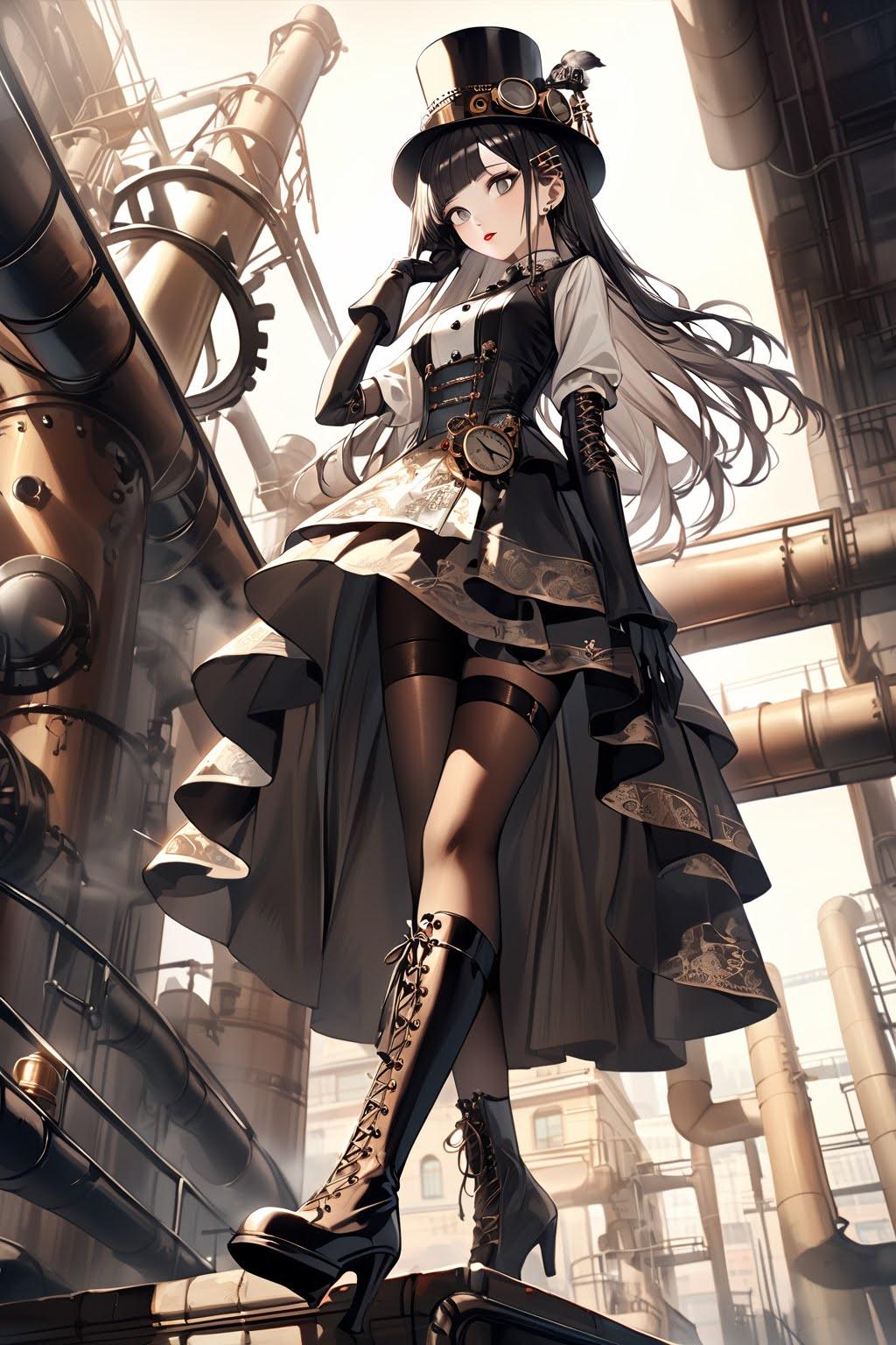スチームパンク嬢 | の人気AIイラスト・グラビア