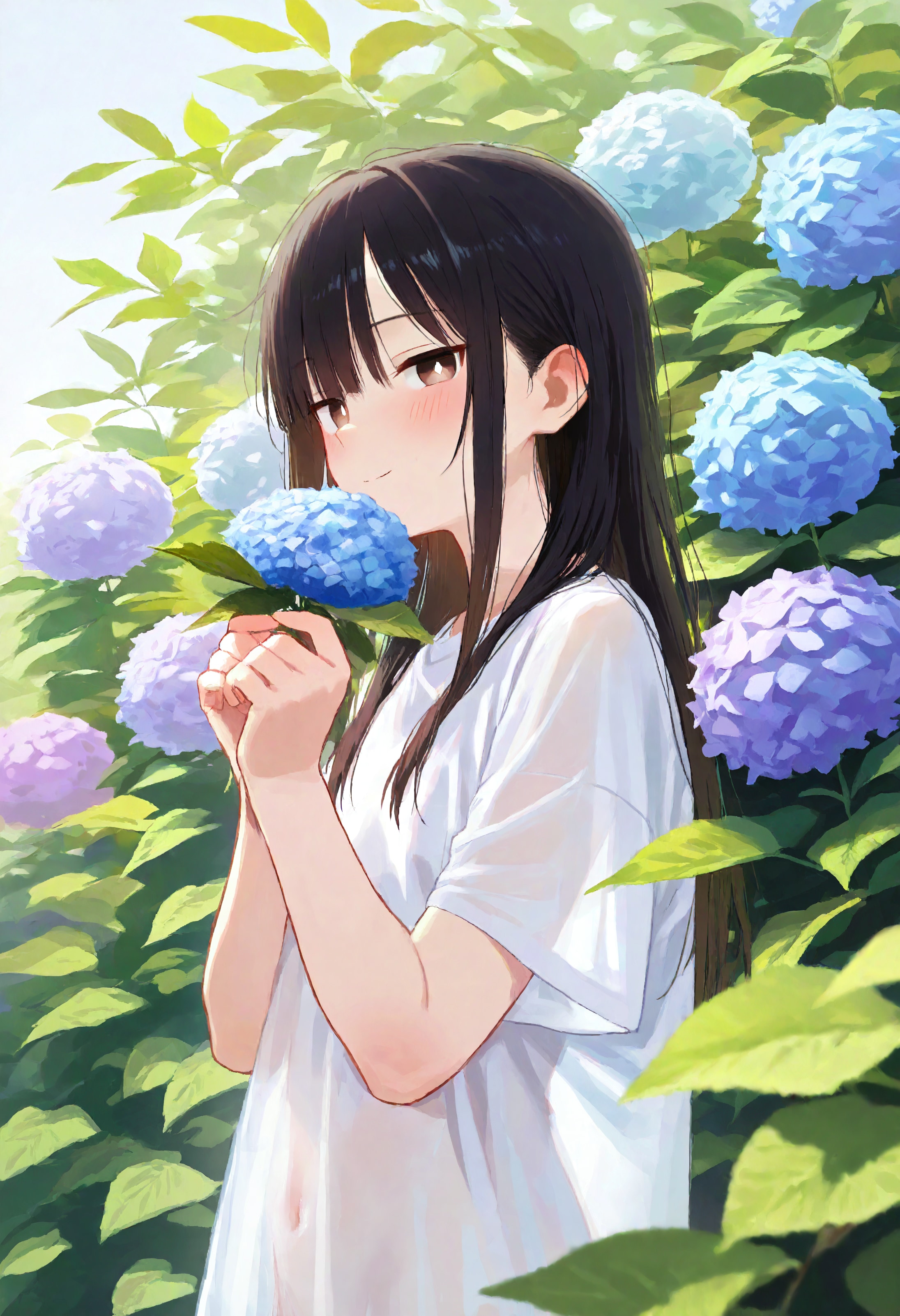 紫陽花と私