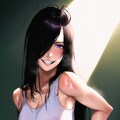ボサボサ片目隠れホットパンツ幼馴染 4枚目