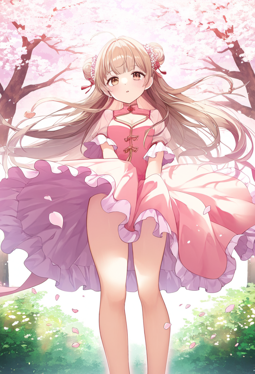 In a mystical garden