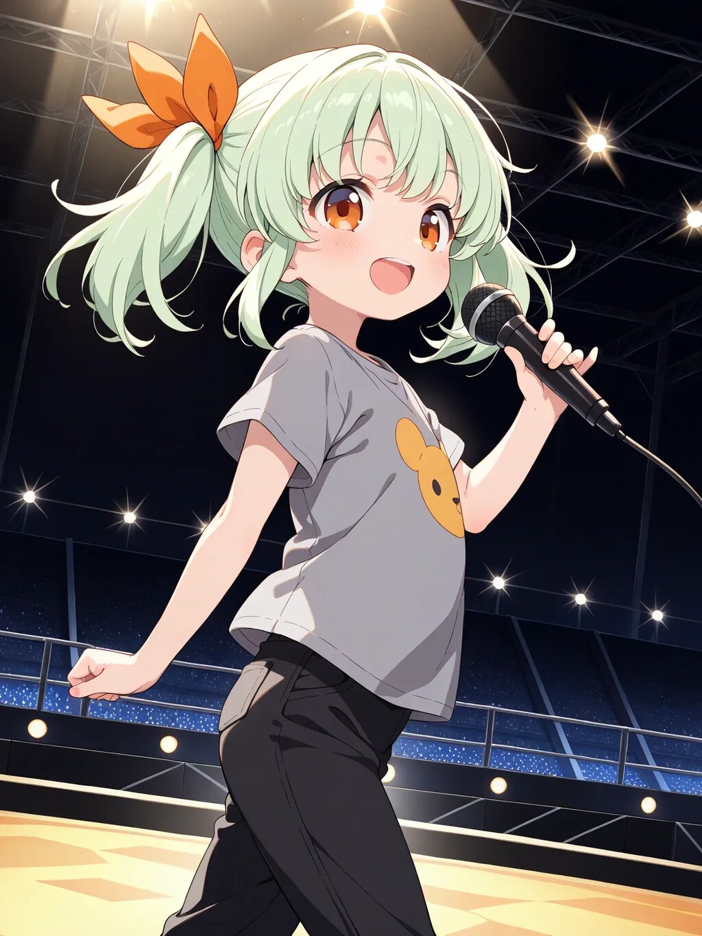 練習中のりおちゃん
