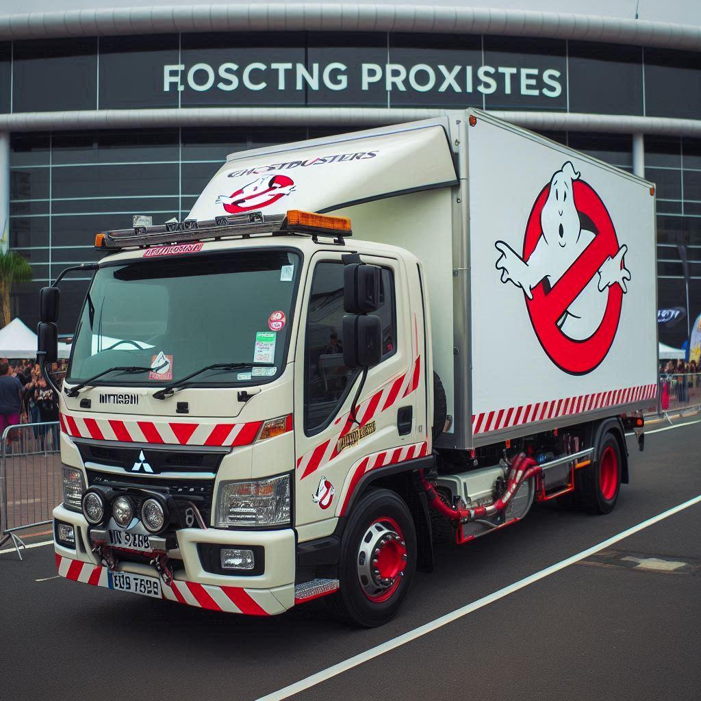 ゴーストバスターズカラーの三菱ふそうトラック | の人気AIイラスト・グラビア