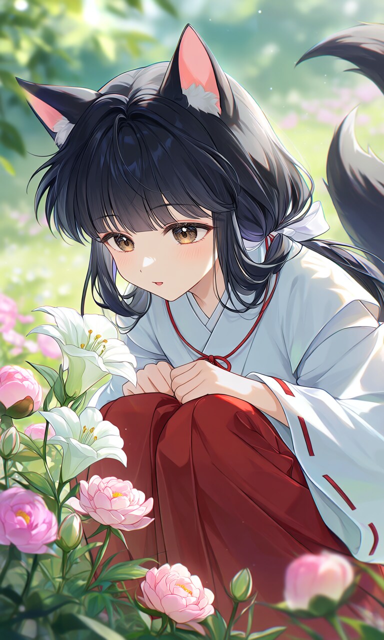 芍薬と桔梗の花 | の人気AIイラスト・グラビア