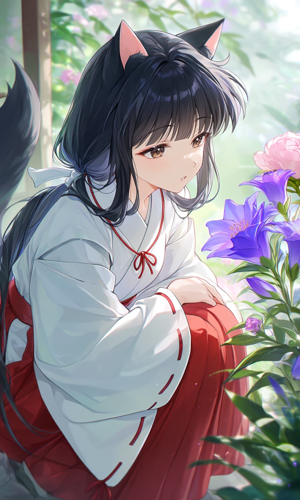 芍薬と桔梗の花
