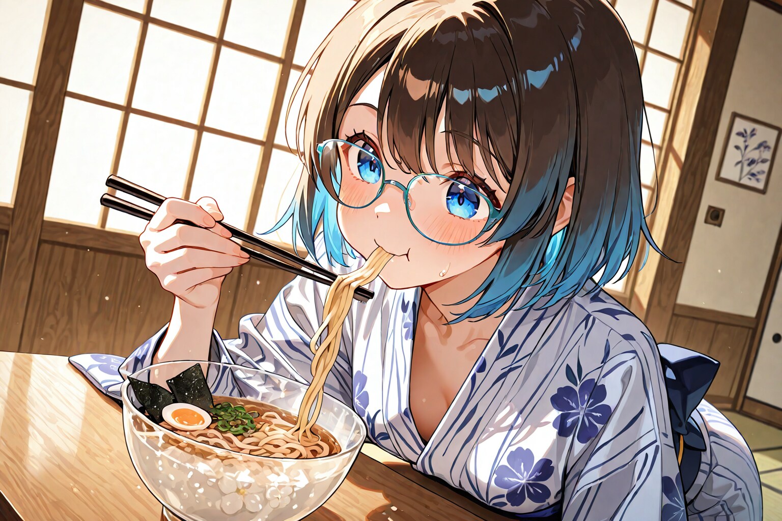やっぱ暑い日は冷やし蕎麦だよねっ！