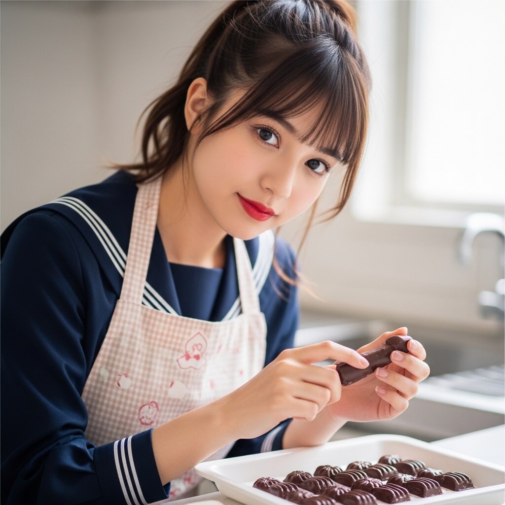 バレンタインのチョコ作り