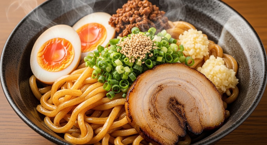 今日の油そば(汁なしラーメン)