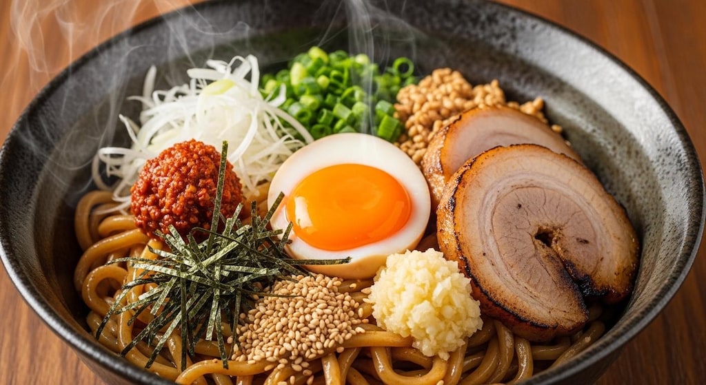 今日の油そば(汁なしラーメン)