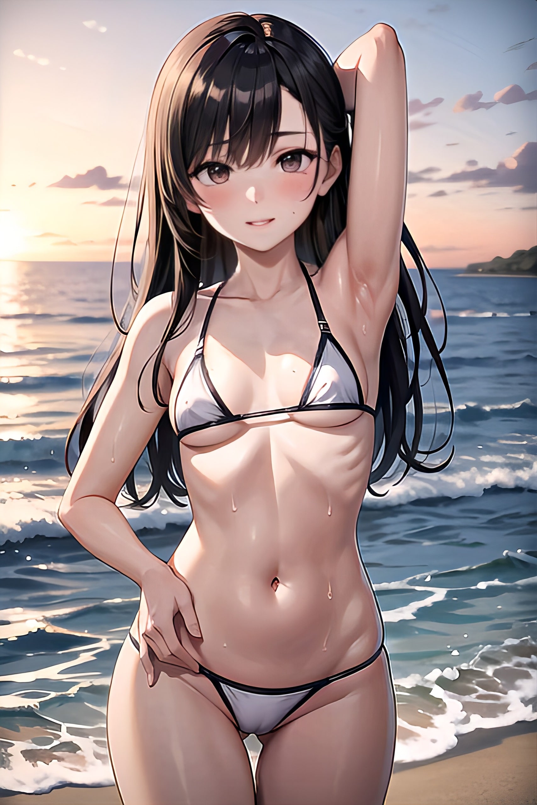 大胆なビキニ姿（立ち姿）