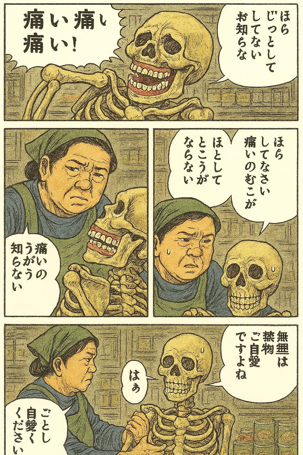 関節グニャグニャ総入れ歯ガイコツの対処法