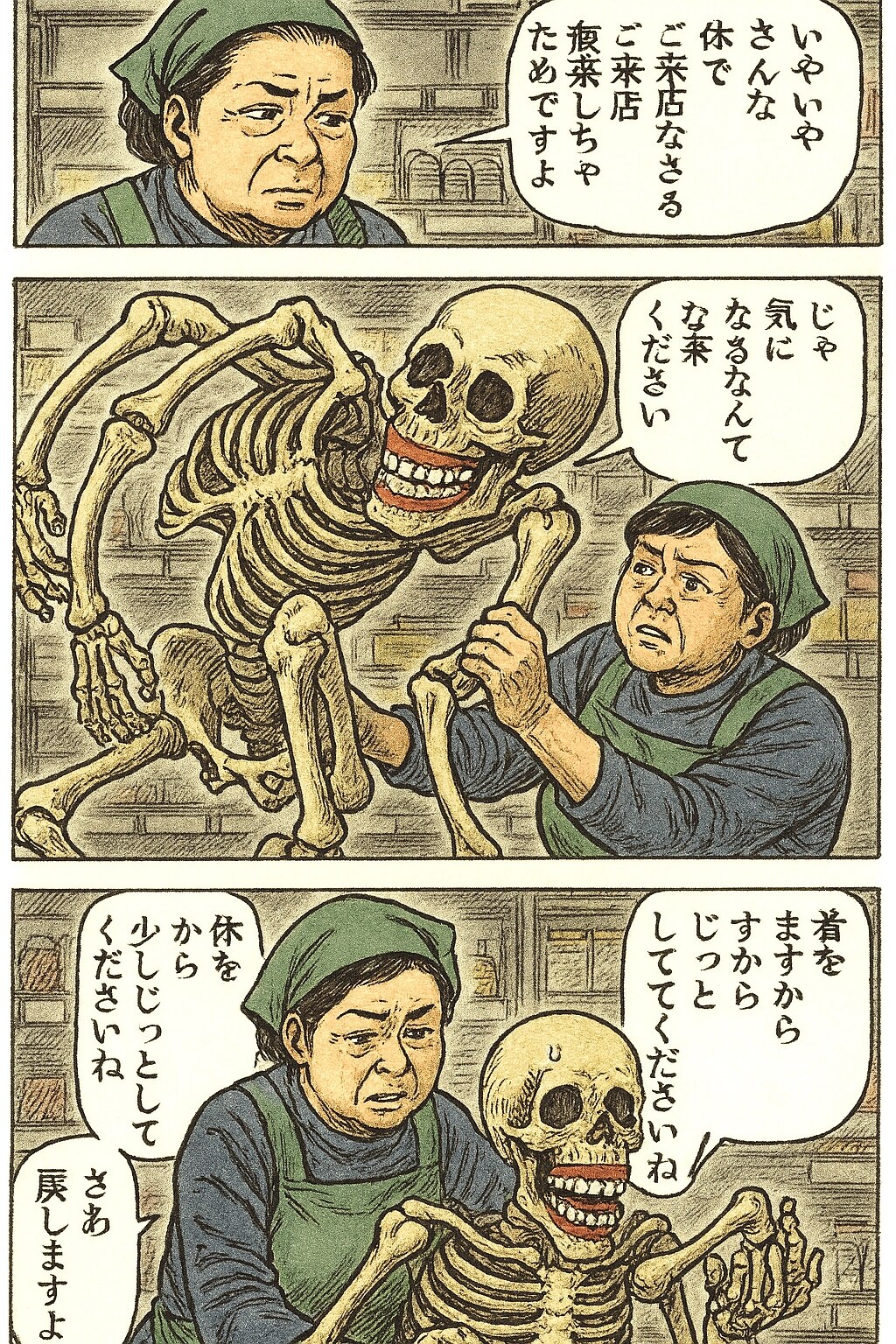 関節グニャグニャ総入れ歯ガイコツの対処法