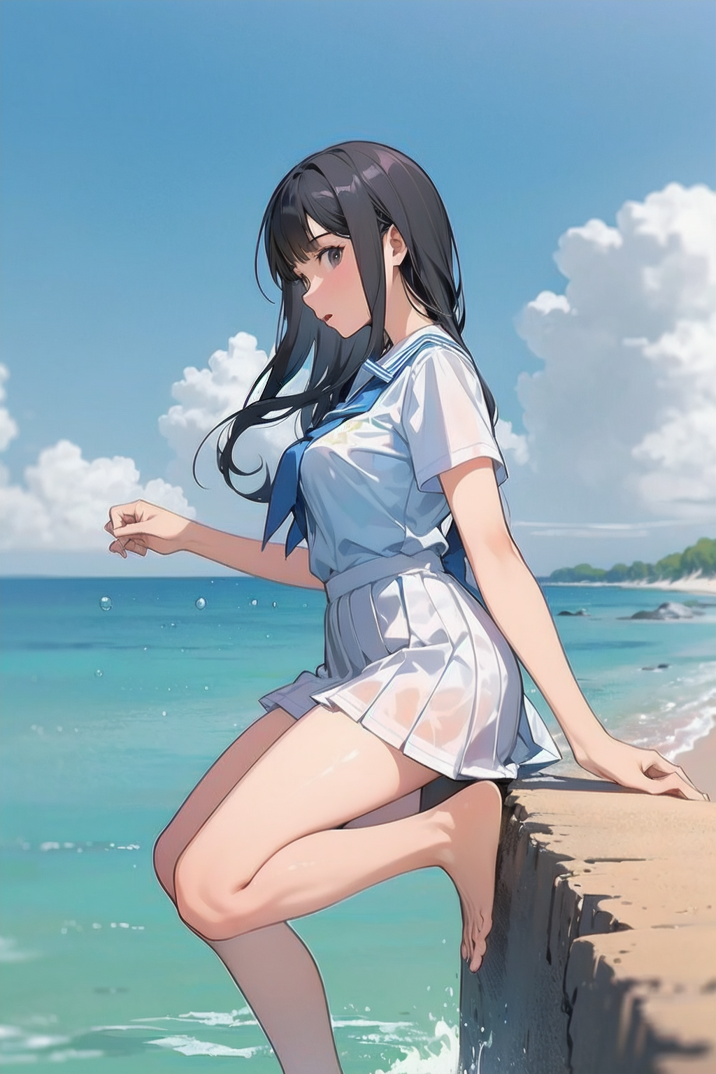 夏の日の放課後の一場面（海に飛び込んじゃえ！♡）03