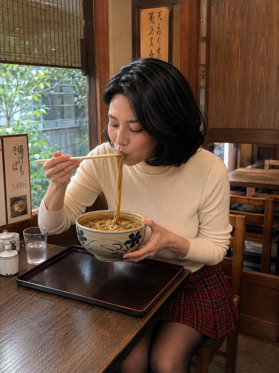 カレーうどんと私。