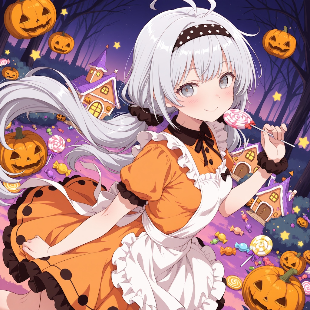 Halloweenエプロンとお菓子のおうち01