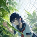 放課後、緑の光に包まれる。 4枚目