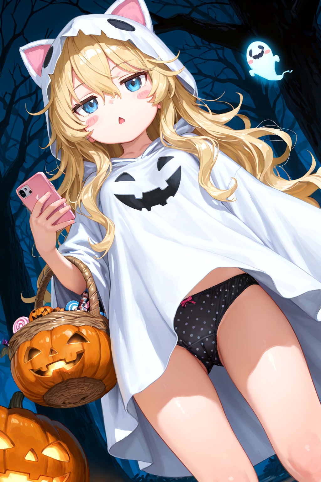 トリックオアトリート、お菓子くれないと……兄にぃのスマホのえっちな画像を姉ねえたちに送っちゃうぞ。