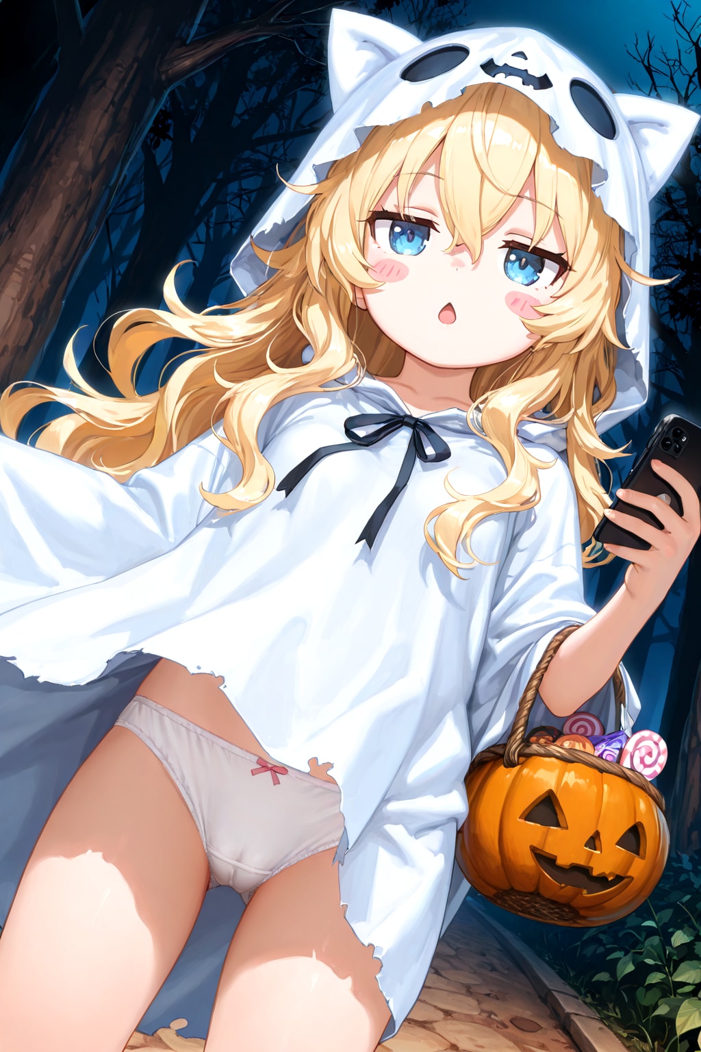 トリックオアトリート、お菓子くれないと……兄にぃのスマホのえっちな画像を姉ねえたちに送っちゃうぞ。