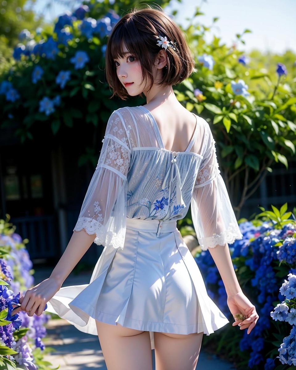 Delphinium Flower Girl | の人気AIイラスト・グラビア