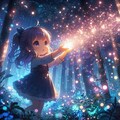 幻想的な夜の森 5枚目