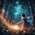 幻想的な夜の森 2枚目