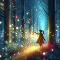 幻想的な夜の森 4枚目