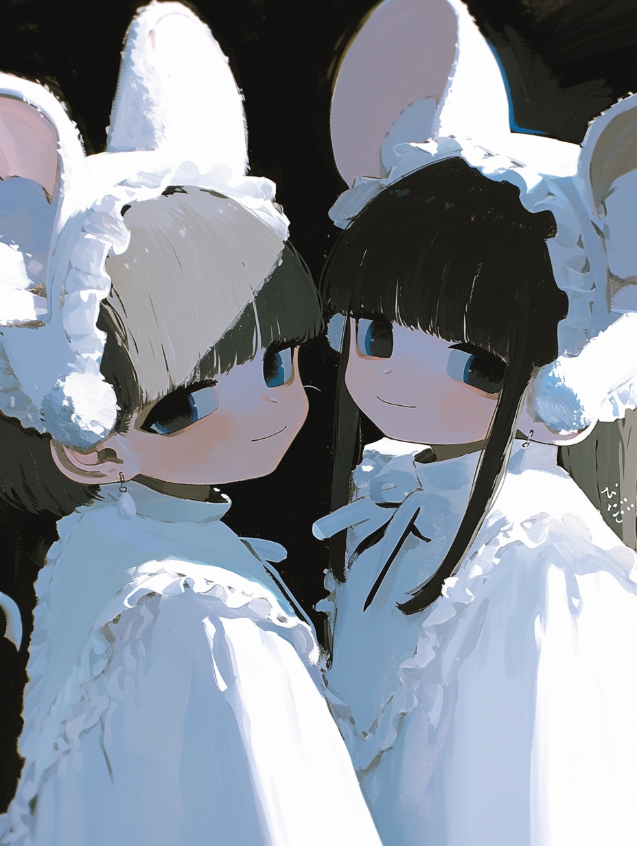 ねず耳ふたご | の人気AIイラスト・グラビア