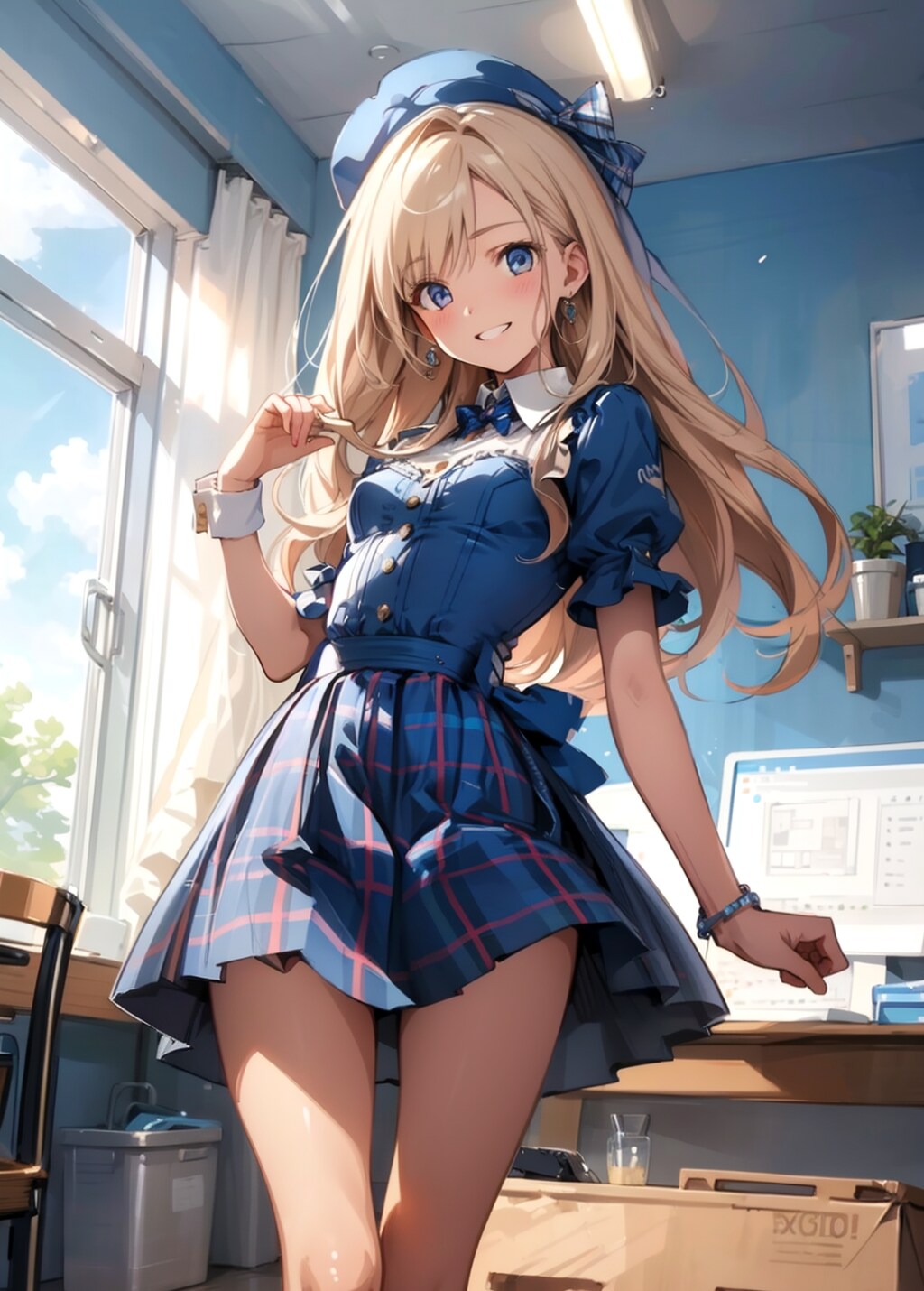 チェック柄ミニスカTOPAZ