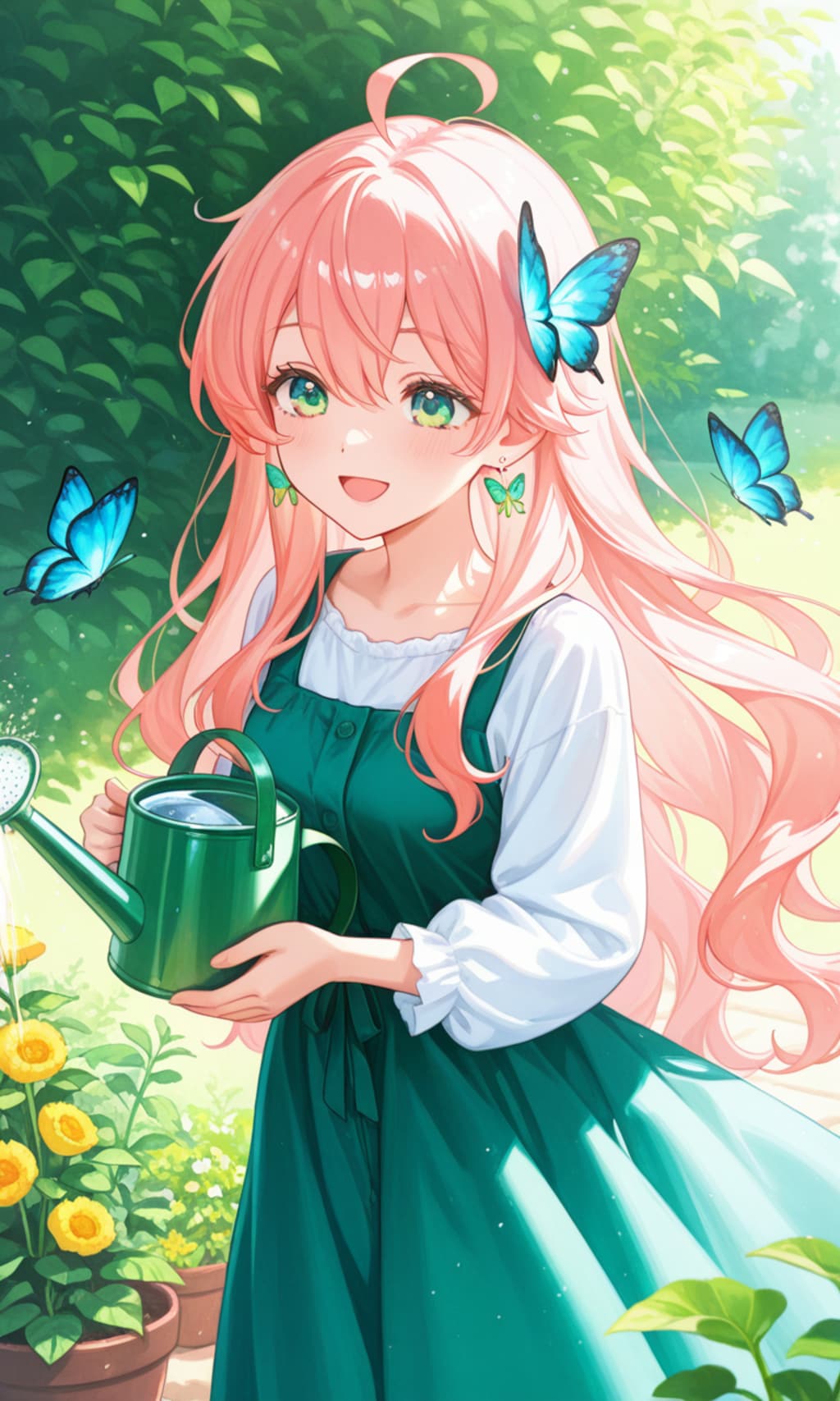お花に水をあげなくちゃ～
