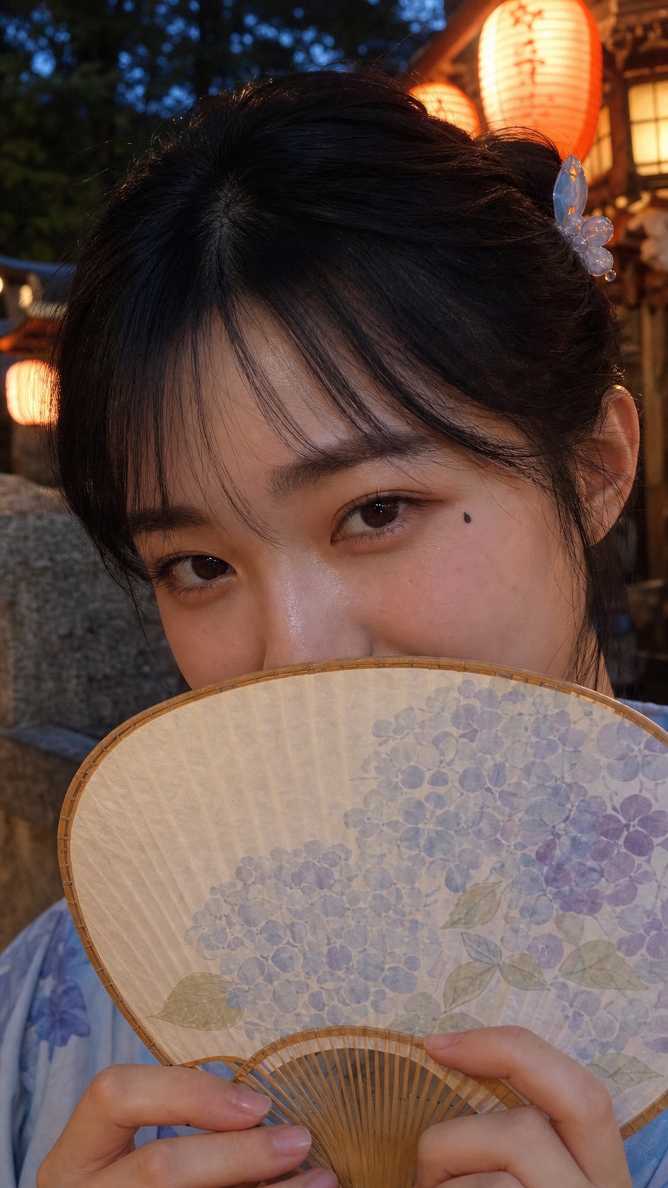 Behind the Hydrangea Fan