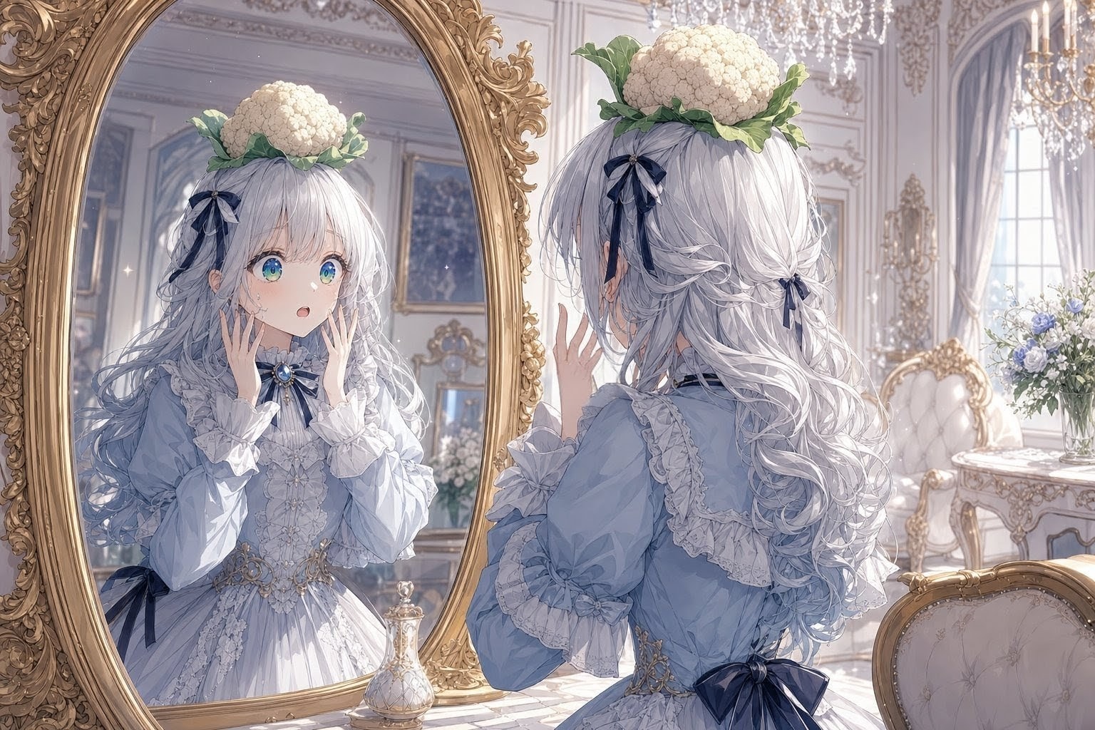 ある日頭にカリフラワーが生えた貴族令嬢 | の人気AIイラスト・グラビア