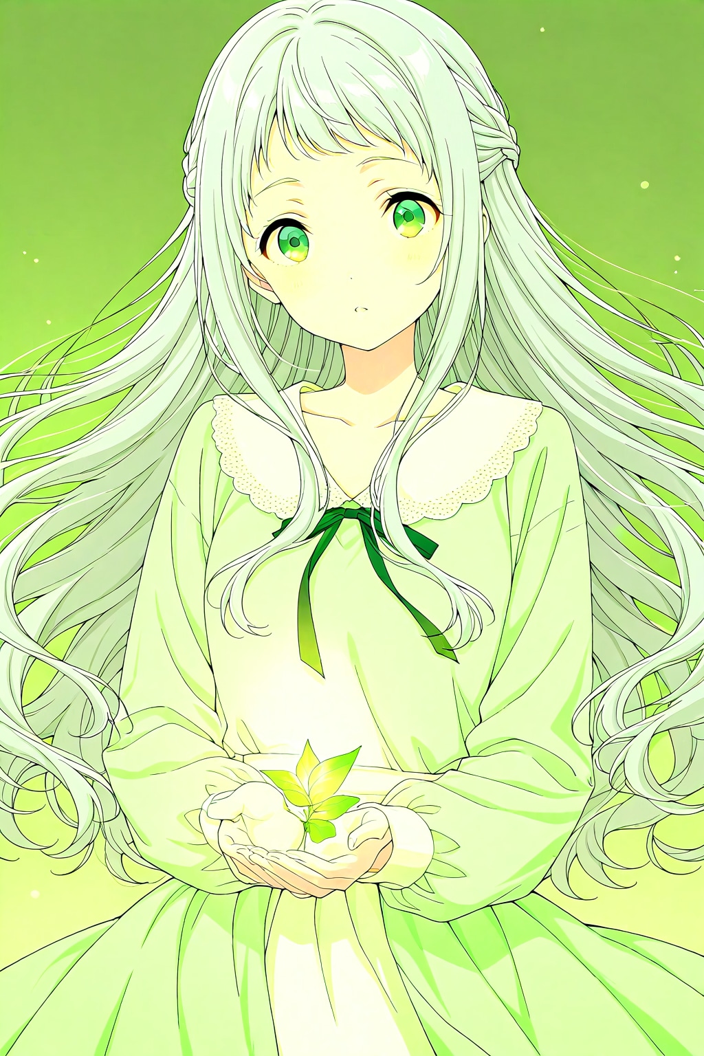 緑に溶ける憂い | の人気AIイラスト・グラビア