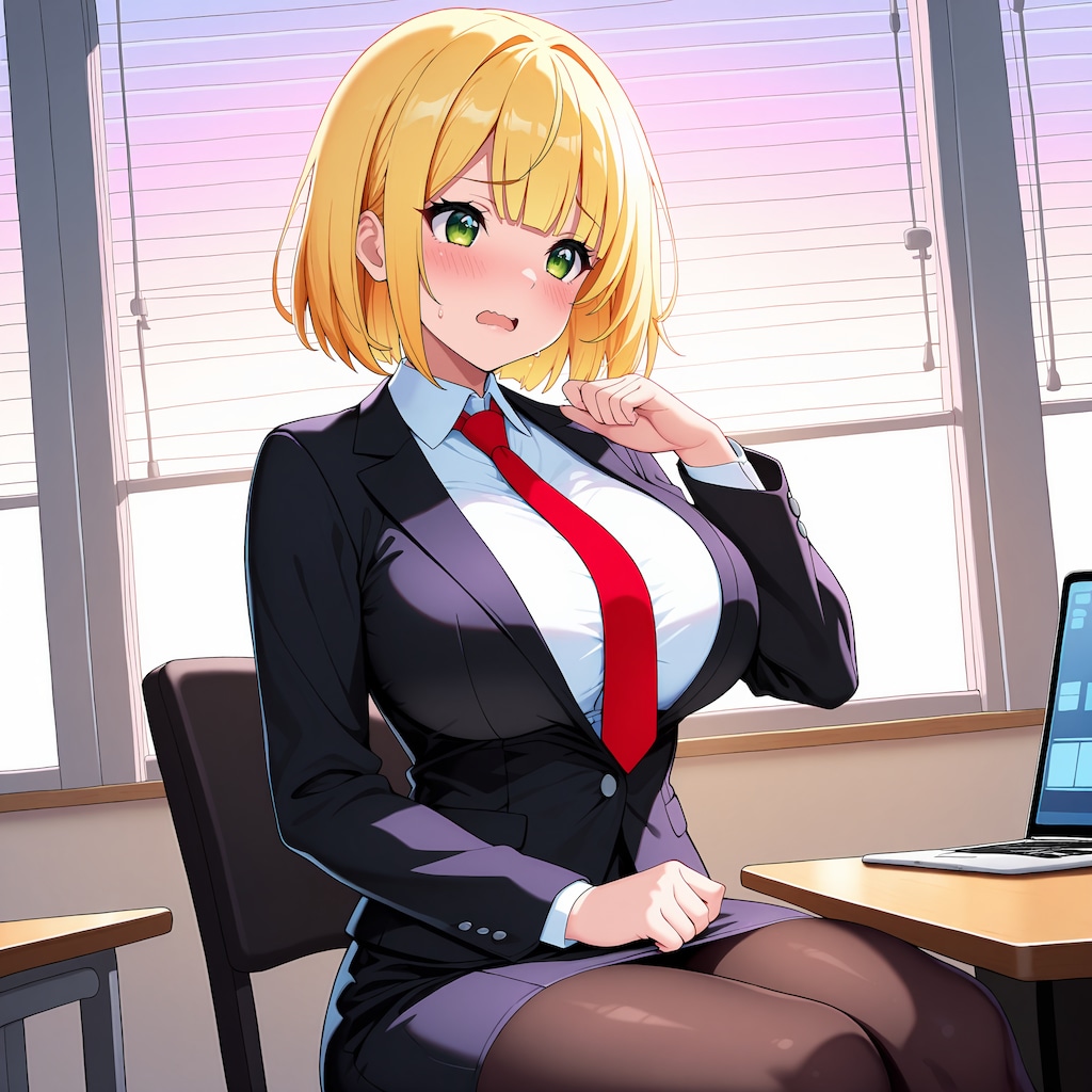 スーツ姿のナンシー（仮名）さん