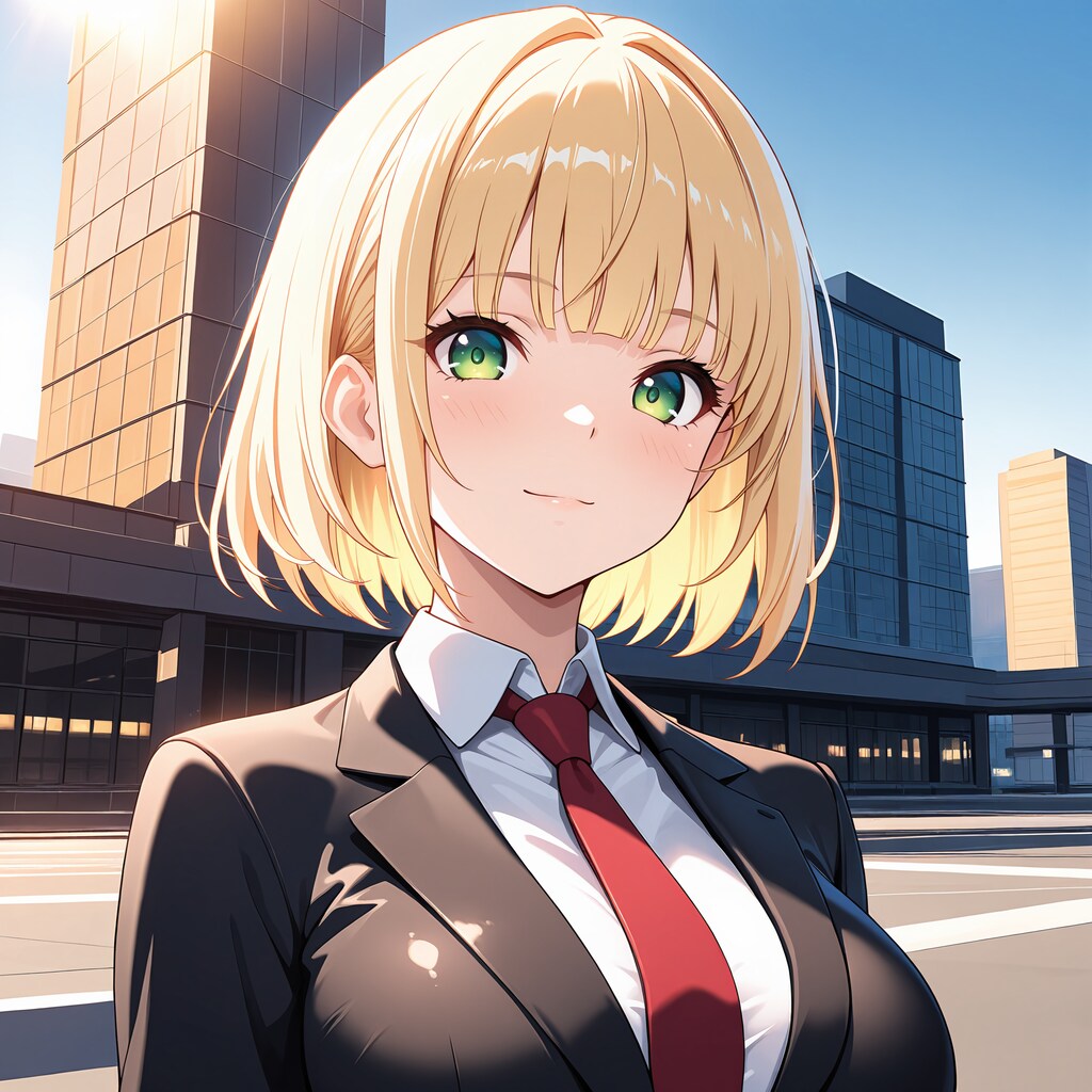 スーツ姿のナンシー（仮名）さん