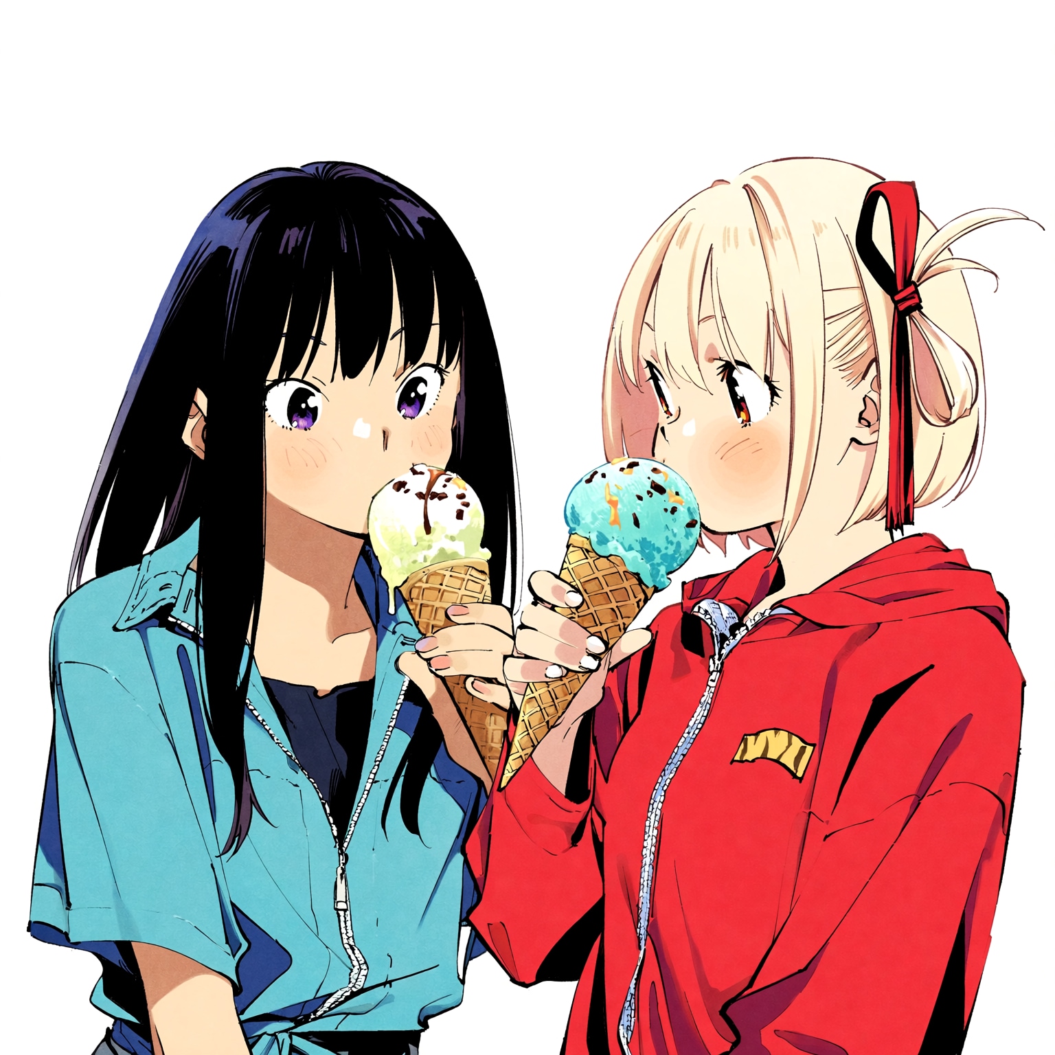 アイス、うまっ