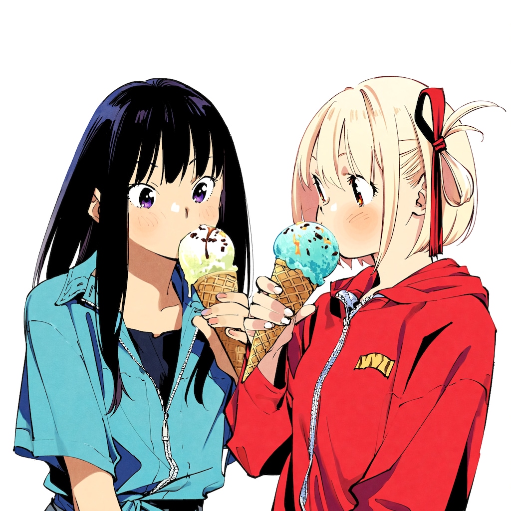 アイス、うまっ
