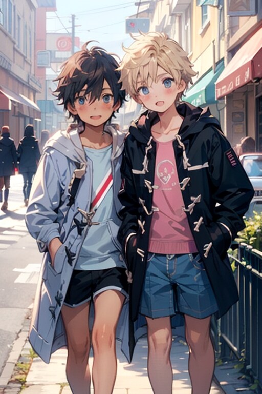 ダッフルコートの男の子 3