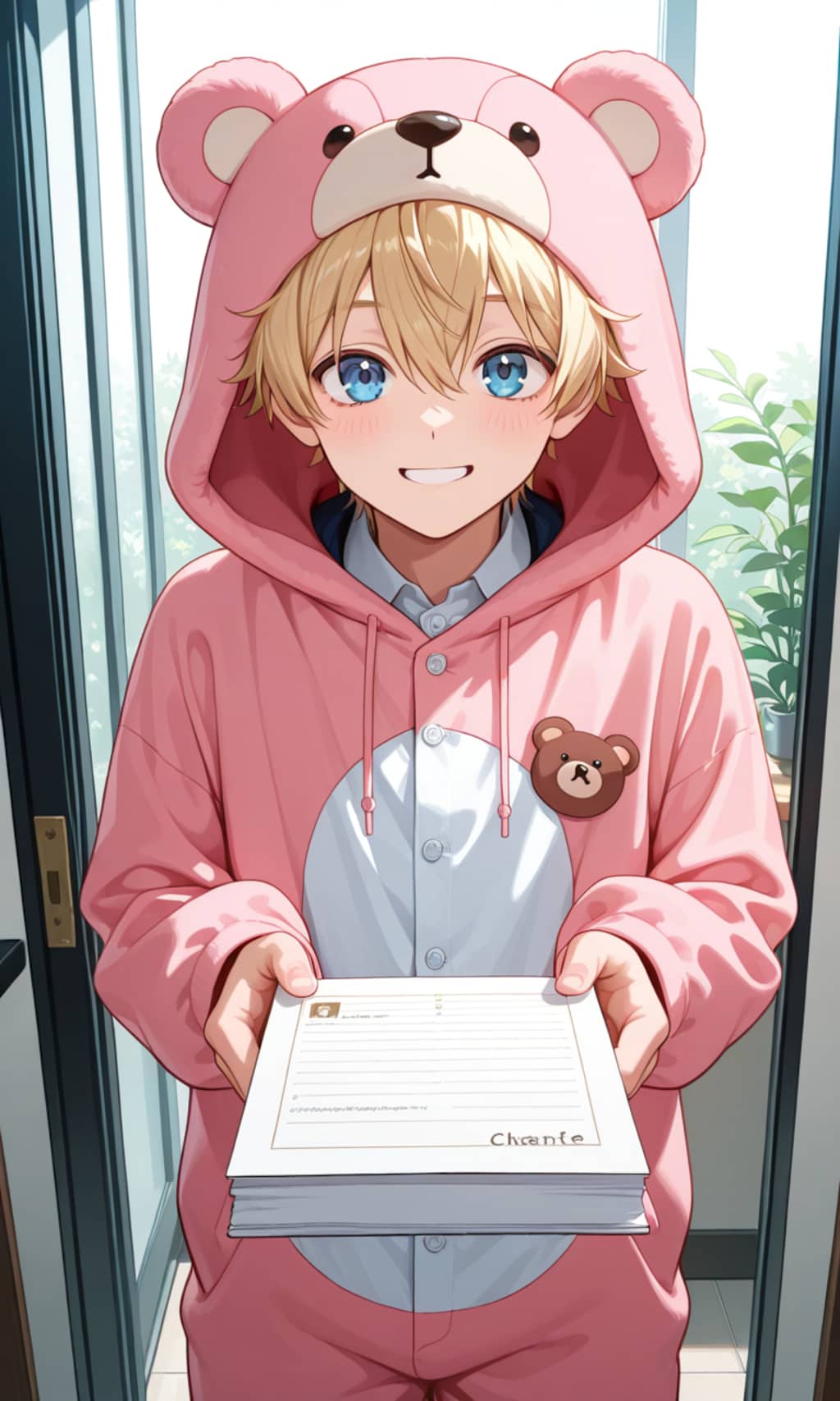 カッコいい男性がメールを配達