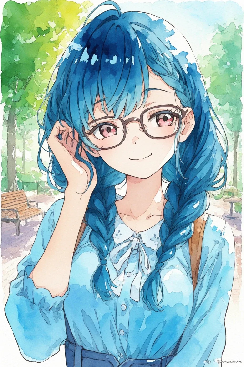 三つ編み眼鏡っ娘