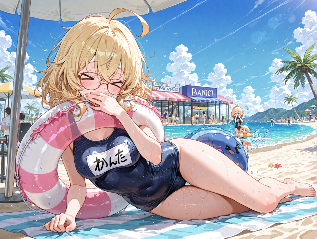 スク水モールで楽しむ理久さん