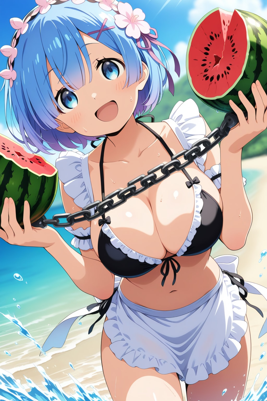 鉄球スイカ割りレムりん🍉❤️